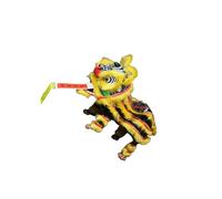 idqwsswt Marionnette à Main Lion Dansant et Charmant, Cadeau Amusant pour Enfants et Adultes, Souvenir spécial pour événements et fêtes multiculturels, Jaune Noir, 38 x 20 cm