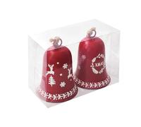 idqwsswt Pendentif Cloche de Noël en Forme de Corne en Fer coudée à Ouverture. Grande Cloche Fer cerclée à la Main avec Ouverture Noël, tapez+2