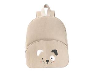 idqwsswt Sac à pour Enfant en Velours côtelé brodé d'animaux, abordable, adapté à l'école et au Refuge, 30 cm x 24 cm, Kaki et Rose, Chien Kaki