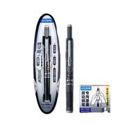 idqwsswt Stylo plume rétractable Writech Clictek, pointe moyenne pour des lignes claires et nettes. Stylos plume rétractables pour l'écriture, noir, Bleu effaçable 1+5