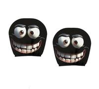 idqwsswt Une Paire de taies d'oreiller Amusantes de Dessin animé avec Grands Yeux et des Visages souriants pour Les Housses fonctionnalités indispensables pour Les farces - pour sièges, Grands Yeux