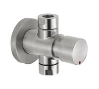 Idral 08430-30 Robinet de douche extérieur programmé 25 secondes en acier inoxydable brossé