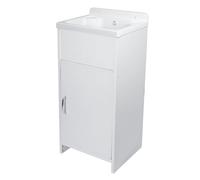 Idralite Bac à Laver avec Meuble Compact en PVC Blanc 42x34 cm Mod. Rocco