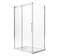 Idralite Cabine de Douche 80x110CM H200 Verre Transparent 8mm Gauche avec Easy-Clean Mod. Prime Duo 1 Porte