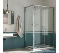 Idralite Cabine Douche 80x80 AP. 80 CM H185 trasparente modèle Sintesi Duo 2 Portillons
