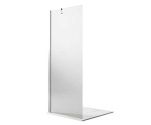 Idralite Paroi Douche Walk in 20CM H190 Verre Transparent avec Traitement Anticalcaire Mod. Flip