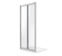 Idralite Porte de Douche 100CM H185 Verre Transparent Ouverture Saloon avec 2 parois pivotantes Mod. Clint