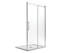 PORTE PAROI DOUCHE PAROI FIXE COULISSANTE H200 VERRE ANTICALCAIRE EASYCLEAN 8MM