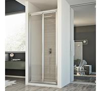 Idralite Porte de douche pliante Urban 90 cm H198 verre transparent aluminium ouverture réversible