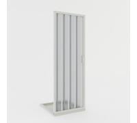 Idralite Porte douche à soufflet en PVC 100 cm H 185 mod. Lys avec ouverture latérale