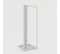 Idralite Porte douche à Soufflet en PVC 90 cm H 185 mod. Lys avec ouverture latérale