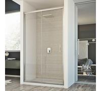 Idralite Young Porte de douche 1 porte 140 cm H198 en verre transparent