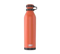 IDRINK® - b-evo Bouteille thermique révolutionnaire, 3 murs, bouteille en acier inoxydable avec double bouchon, 500 ML (ORANGE MODIGLIANI)