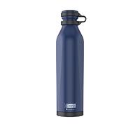 IDRINK® - b-evo Bouteille thermique révolutionnaire, 3 murs, bouteille en acier inoxydable avec double bouchon, 500 ML (BLEU BRUNELLESCHI)