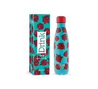 IDRINK® - Bouteille thermique révolutionnaire, bouteille en acier inoxydable à 2 parois PRIX DE FIN DE SÉRIE, 500 ML TATTOO ROSES