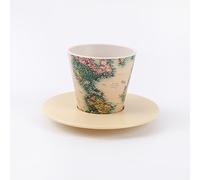 IDRINK® - Ensemble tasse, soucoupe et cuillère à café RPET | Excellent et mignon cadeau respectueux de l'écologie | (OLD MAP)