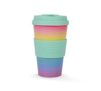 IDRINK®- Tasse à café en RPET avec ouverture et bouchon en silicone, facile à transporter Tasse à emporter de 435 ml en plastique recyclé 8,7 x 8,7 x 15 cm 435 ml (Macaron)