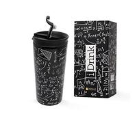 IDRINK - Tasse thermique en acier à double paroi 500 ml décoré (Matematic)