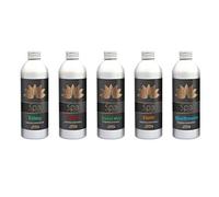 Idro Bath Set Aromatique Concentré Spa 5 pièces X 250 ML + gobelet doseur, Assortiment de senteurs Spa et hydromassage