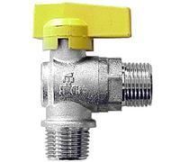 IDROBLOK 06069201 Robinet pour gaz, équerre, boule, 1/2 m, chromé