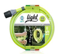 Idroeasy Armadillo Ultraléger 15 Mètres, Tuyau d'Arrosage Anti Torsion, Eau Jardin Irrigation Pipe Anti-nœud