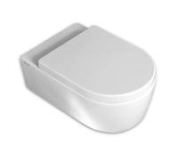 idrotop Abattant WC PerFLAMINIA LINK comme original enveloppant Blanc - Thermodurcissant - Charnière inox normale ou ralentie - Fermeture : relâchée (Soft Close)