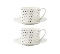 IDRRSPCP Céramiques exquises, ensembles de tasses et soucoupes en céramique, tasse à café porcelaine, ensemble thé soucoupe, élégante for la cuisine l'après-midi, 2 pièces(B)