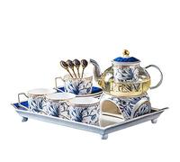 IDRRSPCP Ensemble de tasses à expresso, tasses à café, tasse à thé et cuillère à soucoupe, ensembles en porcelaine tendre for femmes, adaptés à l'après-midi et