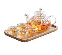 IDRRSPCP Ensemble de tasses à expresso, tasses à café, théière, tasse à thé, service à thé de l'après-midi et verre transparent for Pot de maison(Clear(4cups))