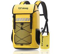 IDRYBAG Sac à Dos Étanche pour Hommes 25L/45L, Sacs Étanches pour Kayak, Sac à Dos Étanche pour Randonnée. Jaune 25L