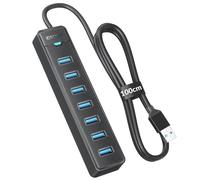 iDsonix 7 Ports Hub USB 3.0 - Adaptateur Multiport USB avec câble de 100cm/3.3Ft, USB 3.0 5Gbps Data, 5V 3A Type-C, Hub USB 3.0 pour Macbook, Mac Pro/Mini, Surface Pro, Portable, etc.