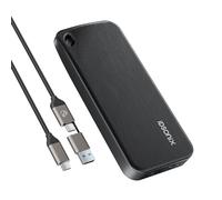 iDsonix Disque dur externe SSD portable de 1 To, USB 3.2 GEN 2 jusqu'à 1000 Mo/s avec câble USB C 2 en 1, compatible avec Xbox, PS5, Mac, PC, ordinateur portable, appareil photo, i10PRO