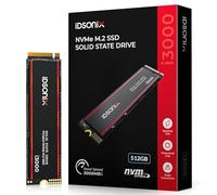 iDsonix M.2 SSD 512 Go, PCIe Gen3x4 M.2 2280 NVME SSD 3D NAND Flash, Vitesse jusqu'à 2 800 Mo/s, Disque SSD Interne avec dissipateur Thermique pour Ordinateur de Bureau, Ordinateur Portable et PC