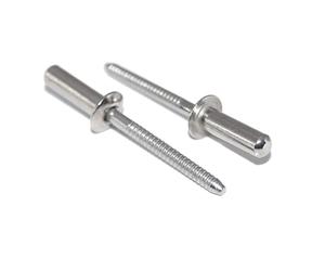 Idt Trade - Lot de 10 rivets étanches 6,4 x 12 mm en acier inoxydable A2 (V2A) avec tête plate, forme B - Rivets pop DIN 7337 - ISO 16585