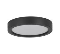 Eglo Plafonnier LED Idun-E, lampe de plafond rond, luminaire en saillie pour couloir et chambre, plastique noir, lumière blanc chaud, Ø 21 cm