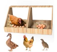 IDUNSEED Carbonisé Et Peint Nids De Ponte pour Poules,Lot De 2 | 35,3 x 35,3 x 34,2 cm,Nichoirs Muraux Pour Poules,Créant Un Espace Sécurisé Pour La Collecte Des œufs