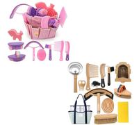 IDUNSEED Kit de pansage pour chevaux avec accessoires et sac de rangement, Gamme Soins des chevaux, Brosses pour chevaux, Brosses à poils, Pansage, Accessoires de pansage
