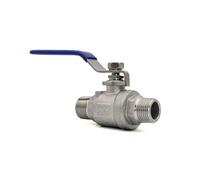 IDUTQUMW 1PC 1-1/4" SS304 2-Piece Full Port Ball Valve BSPT Double Male Water Gas Oil Switch Adapter