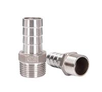 IDUTQUMW 6mm 8mm 10mm 12mm 13mm 14mm 15mm 16mm 18mm 19mm Hose x 2" BSPP Male Thread 304 Stainless Steel Pipe Fitting(65mm)