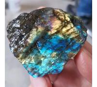 IDUTQUMW Beautiful Labradorite Stone Rough Crystal Home Living Room Ornaments Decor Specimens Collection (Size : 50-70g (1pcs))