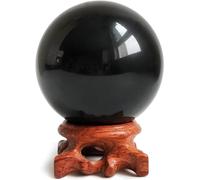 IDUTQUMW Black Obsidian Crystal Balls for Fengshui, Divination, Home Decoration, Magic Sphere,obsidian-12cm