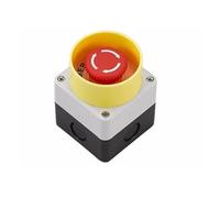 IDUTQUMW Emergency Stop Button Switch Control Box LA38 Silver Mushroom Head Elevator Emergency Waterproof Switch Box(18)