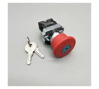 IDUTQUMW Emergency Stop Switch XB2-BS142 XB2-BS442 XB2-BS542 1NC Key Emergency Stop Rotary Push Button Switch 2 Position Locking 22mm Mushroom Head Button(XB2-BS142)