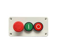 IDUTQUMW Start Stop NC Emergency Stop NO Red Green Control Circuit 600V 10A Off-on-Off Flat Push Button Switch(Symbol)