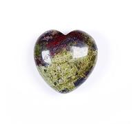 IDUTQUMW Various Materials Gemstones Rose Quartz Crystals Love Heart Shaped Amethyst Home Decoration (Color : Dragon Blood Stone)