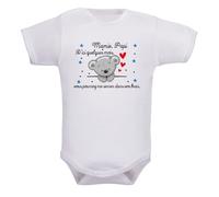IDYLEA Body bébé- Annonce grossesse grands-parents - Mamie Papi - Dessin Ourson - 0 à 1 mois, MANCHES COURTES