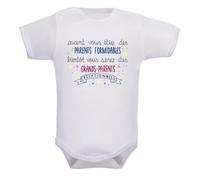IDYLEA Body bébé annonce grossesse grands-parents - Vous serez des grands-parents exceptionnels - Coton Oeko-Tex - Cadeau original