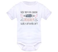 IDYLEA Body bébé drôle Cap ou pas cap ? - Marraine ou Parrain qui déchire - Cadeau original naissance ou annonce