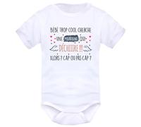 IDYLEA Body bébé drôle Cap ou pas cap ? - Marraine ou Parrain qui déchire - Cadeau original naissance ou annonce