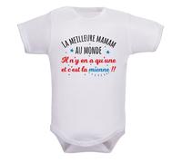 IDYLEA Body Bébé écriture - Mamie - Cadeau bébé naissance unisexe - Humour - coton